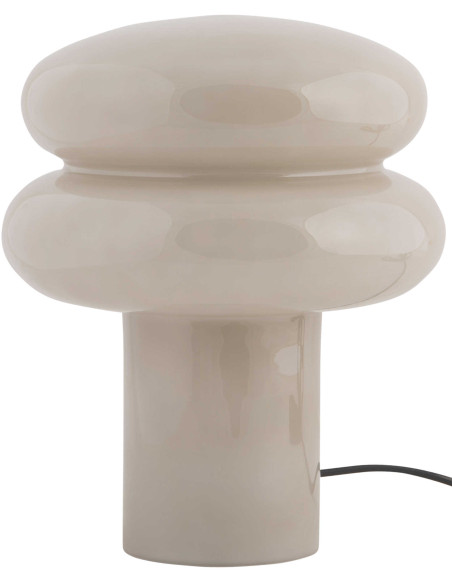 Lampe à poser en verre gris chaud 20x24 cm Incesante