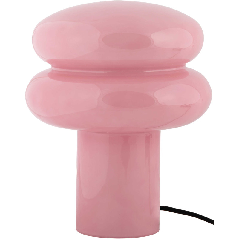 Lampe à poser en verre rose poudré...