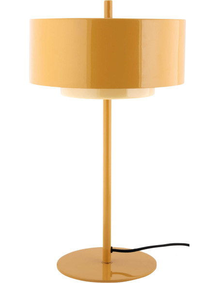 Lampe à poser jaune métal 29x50 cm Grato Anillo