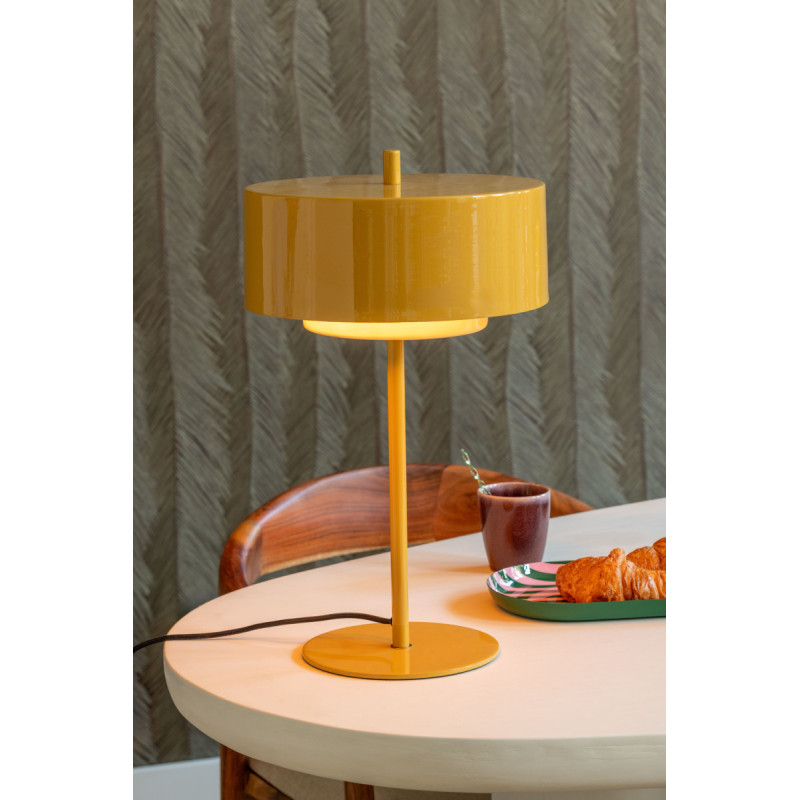 Lampe à poser jaune métal 29x50 cm...