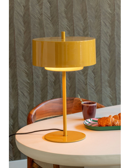 Lampe à poser jaune métal 29x50 cm Grato Anillo