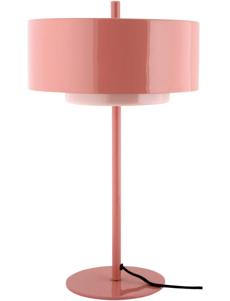Lampe à poser rose métal 29x50 cm Grato Anillo