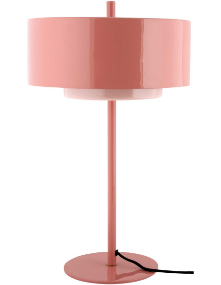 Lampe à poser rose métal 29x50 cm Grato Anillo