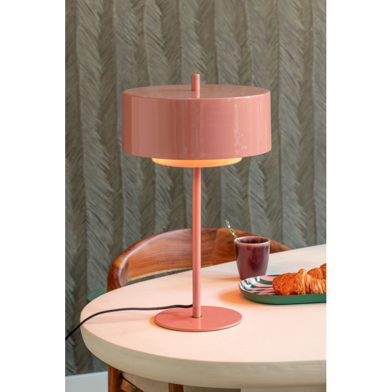Lampe à poser rose métal 29x50 cm...
