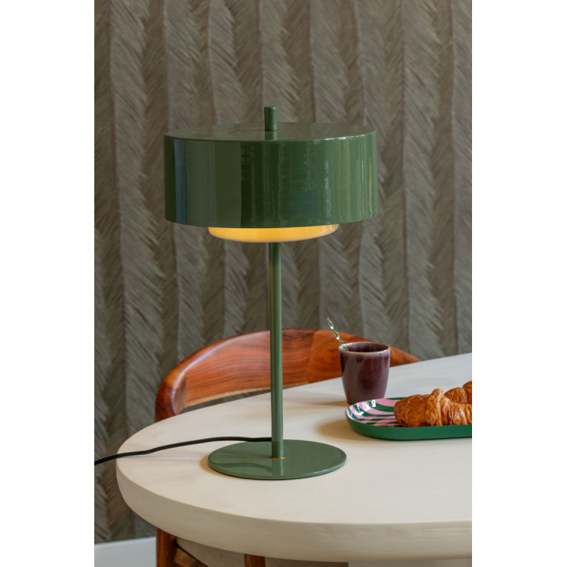 Lampe à poser verte métal 50 cm Grato...