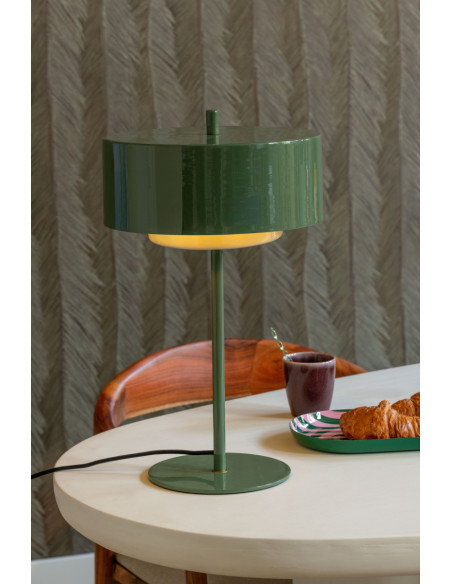 Lampe à poser verte métal 50 cm Grato Anillo