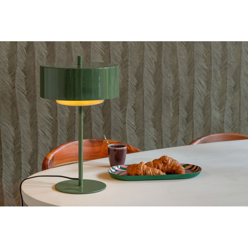 Lampe à poser verte métal 50 cm Grato...