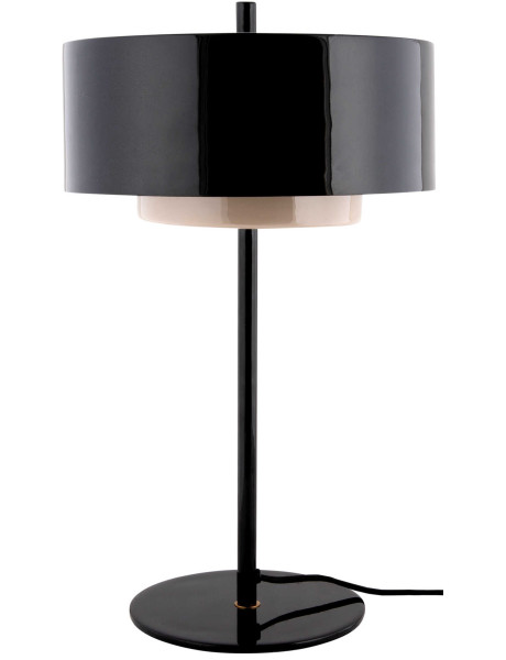 Lampe à poser noire métal 50 cm Grato Anillo