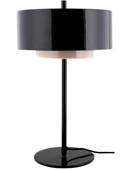 Lampe à poser noire métal 50 cm Grato Anillo