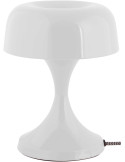 Lampe champignon blanche métal 20 cm Moda Retro