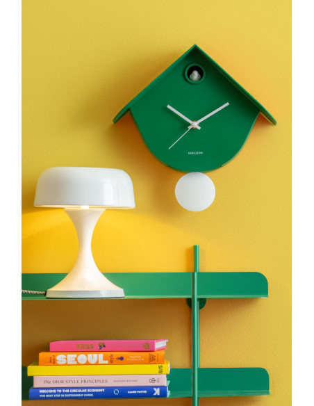 Lampe champignon blanche métal 20 cm Moda Retro
