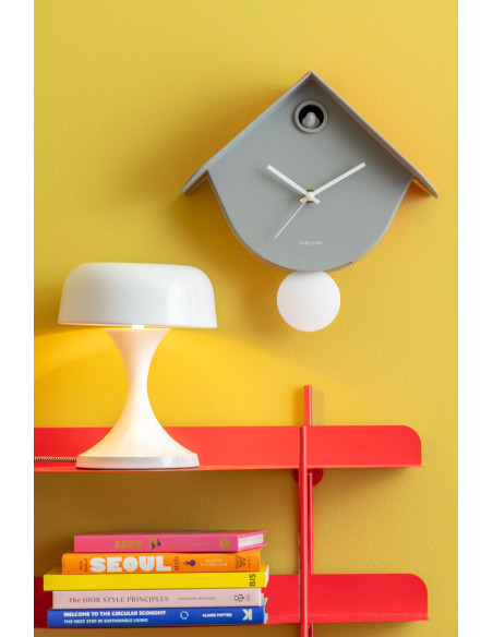 Lampe champignon blanche métal 20 cm Moda Retro