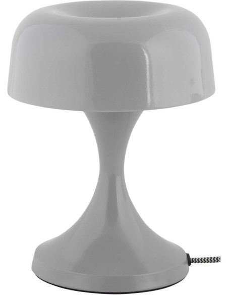 Lampe champignon gris souris métal 20 cm Moda Retro