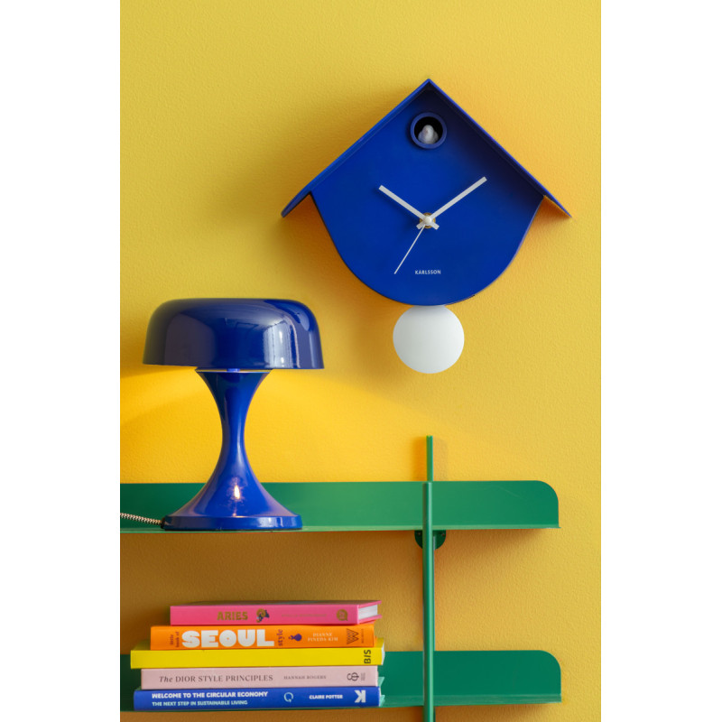Lampe champignon bleue métal 20 cm...