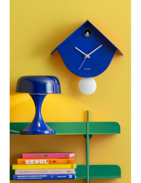 Lampe champignon bleue métal 20 cm Moda Retro