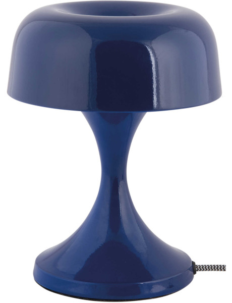 Lampe champignon bleue métal 20 cm Moda Retro