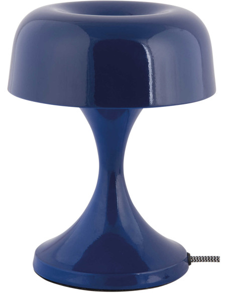 Lampe champignon bleue métal 20 cm Moda Retro