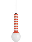 Suspension rayée orange et blanche 38 cm Rayado Retro