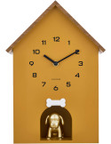 Horloge murale niche chien jaune silencieuse 36,5 cm Dog House