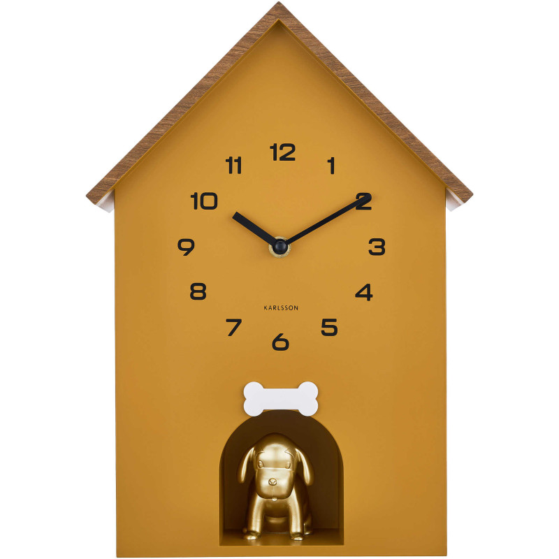 Horloge murale niche chien jaune...