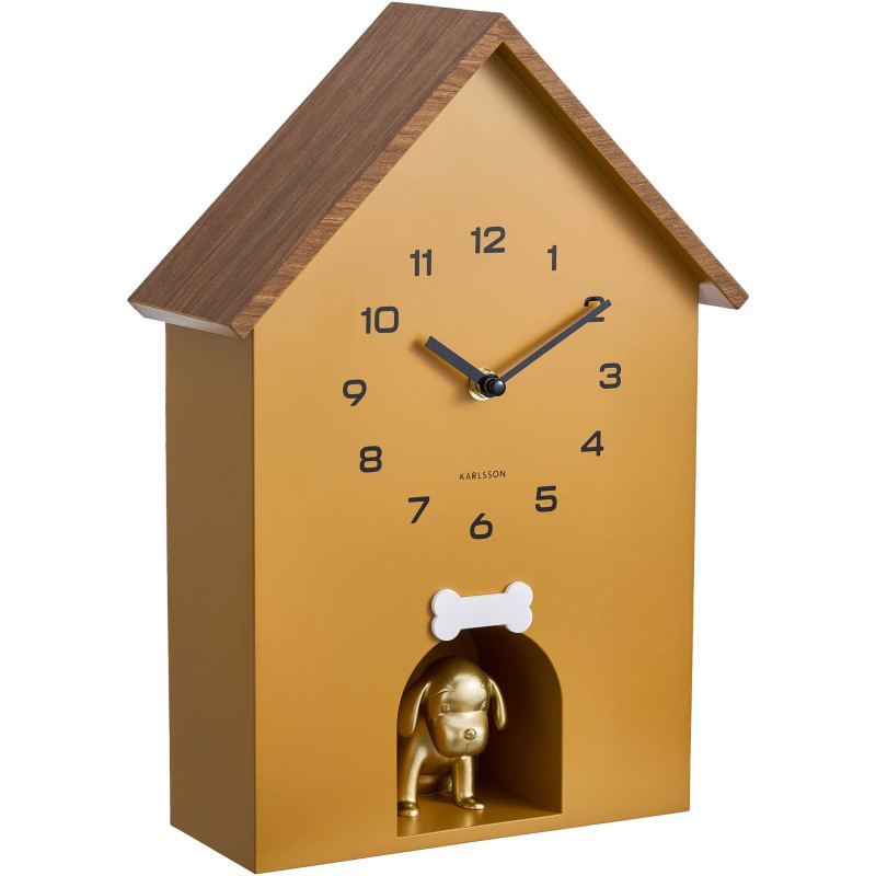 Horloge murale niche chien jaune...