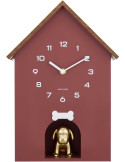 Horloge murale chien rouge bordeaux silencieuse 36,5 cm Dog House