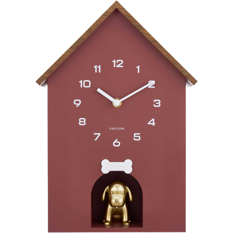 Horloge murale chien rouge bordeaux...