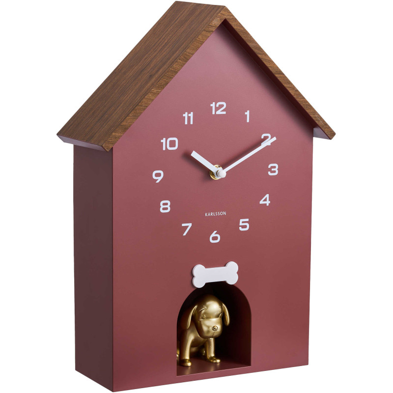 Horloge murale chien rouge bordeaux...