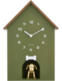 Horloge murale chien vert olive silencieuse 36,5 cm Dog House