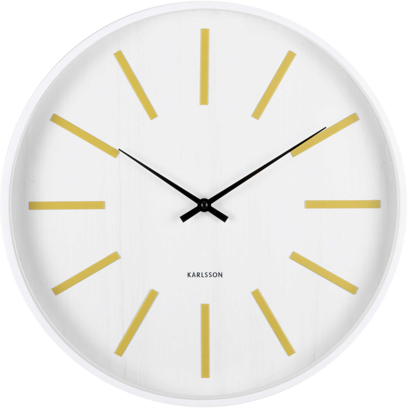 Horloge murale silencieuse blanc et...