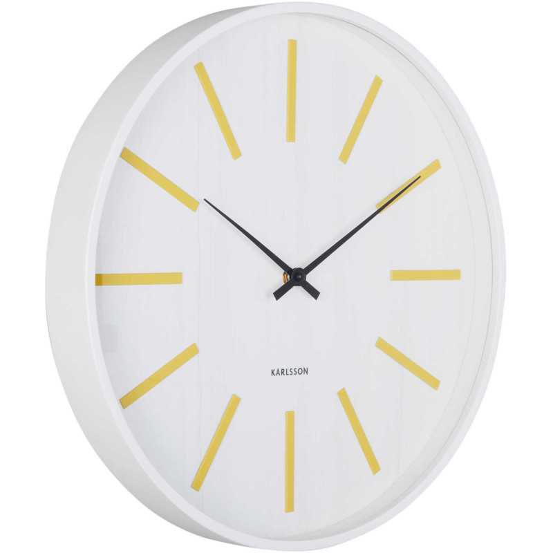 Horloge murale silencieuse blanc et...