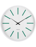 Horloge murale silencieuse verte et blanche 40 cm Arruga Retro