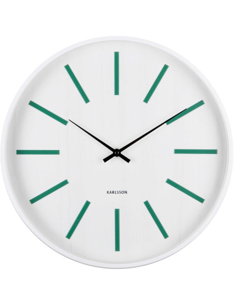 Horloge murale silencieuse verte et blanche 40 cm Arruga...