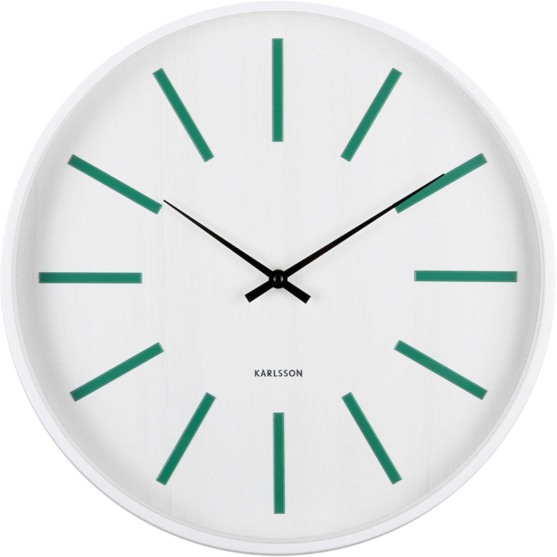 Horloge murale silencieuse verte et...