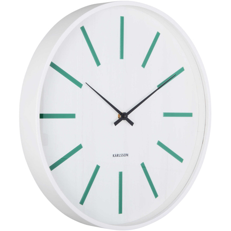 Horloge murale silencieuse verte et...
