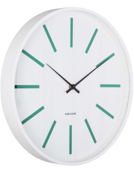 Horloge murale silencieuse verte et blanche 40 cm Arruga Retro
