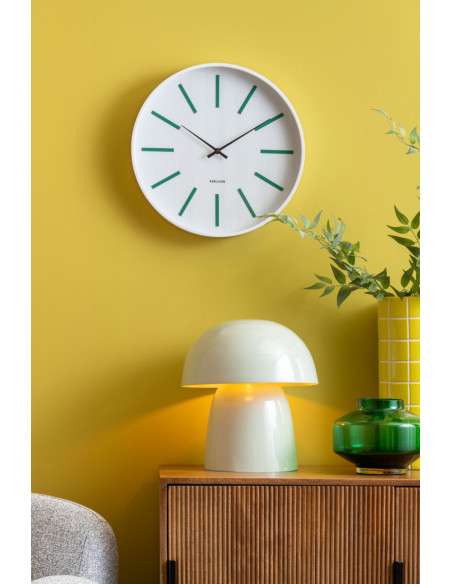 Horloge murale silencieuse verte et blanche 40 cm Arruga Retro