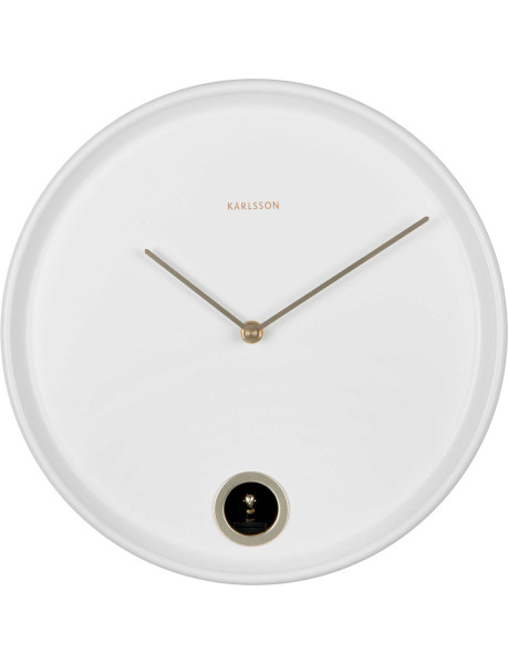 Horloge murale coucou blanche en métal 30 cm Esencia Cuckoo
