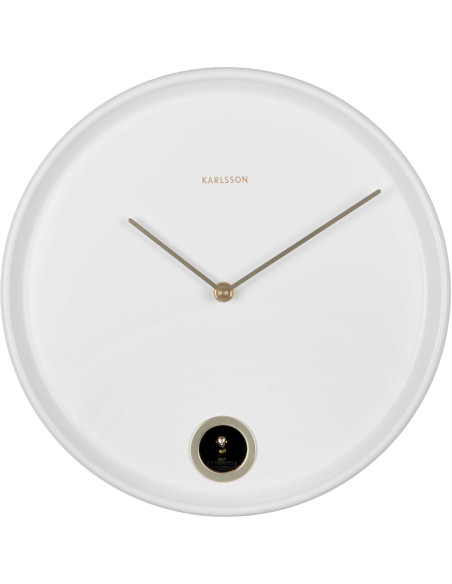 Horloge murale coucou blanche en métal 30 cm Esencia Cuckoo