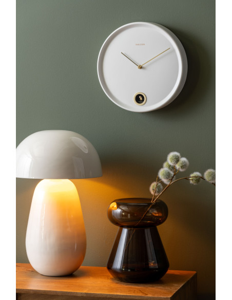 Horloge murale coucou blanche en métal 30 cm Esencia Cuckoo