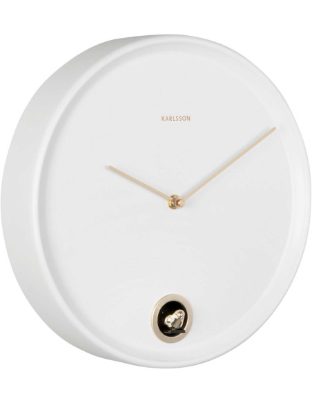 Horloge murale coucou blanche en métal 30 cm Esencia Cuckoo