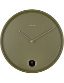 Horloge murale coucou vert olive en métal 30 cm Esencia Cuckoo