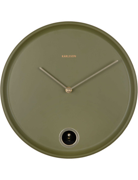 Horloge murale coucou vert olive en métal 30 cm Esencia...