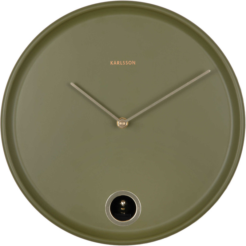 Horloge murale coucou vert olive en...