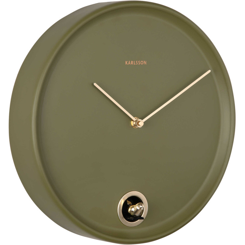 Horloge murale coucou vert olive en...