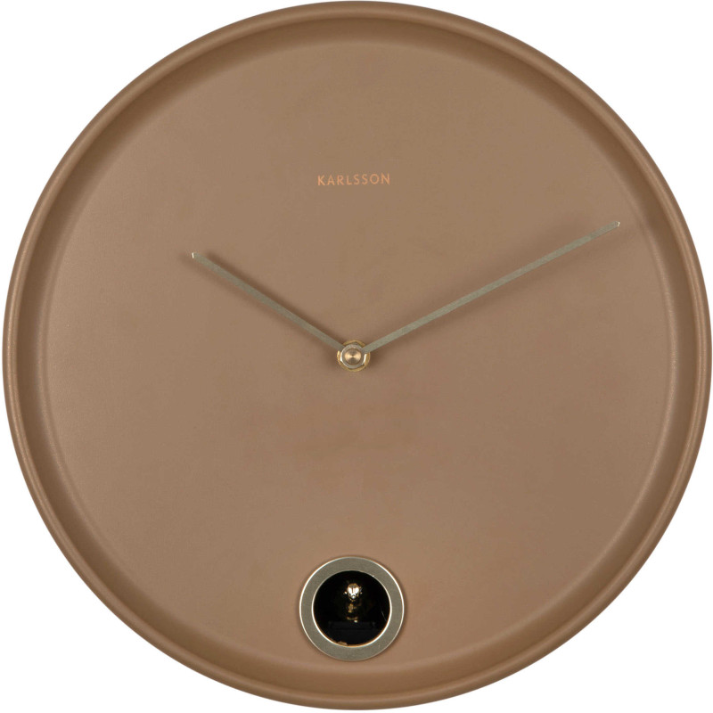 Horloge murale coucou marron moka en...