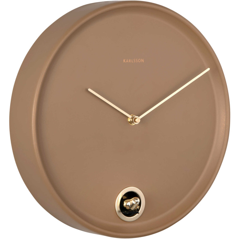 Horloge murale coucou marron moka en...