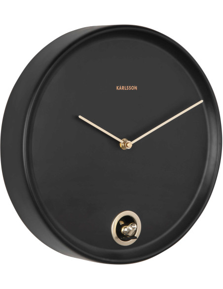 Horloge murale coucou noire en métal 30 cm Esencia Cuckoo