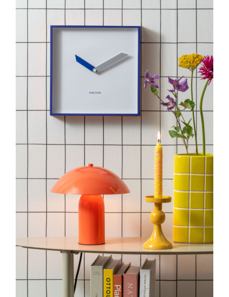 Vase céramique jaune à carreaux  triangulaire 26 cm Retro Tiles