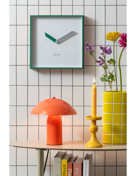 Vase céramique jaune à carreaux  triangulaire 26 cm Retro Tiles